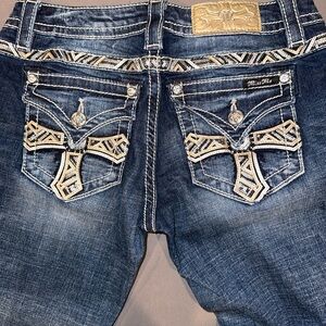 Miss Me Stylish Blue Denim Jeans / Signature Boot Cut